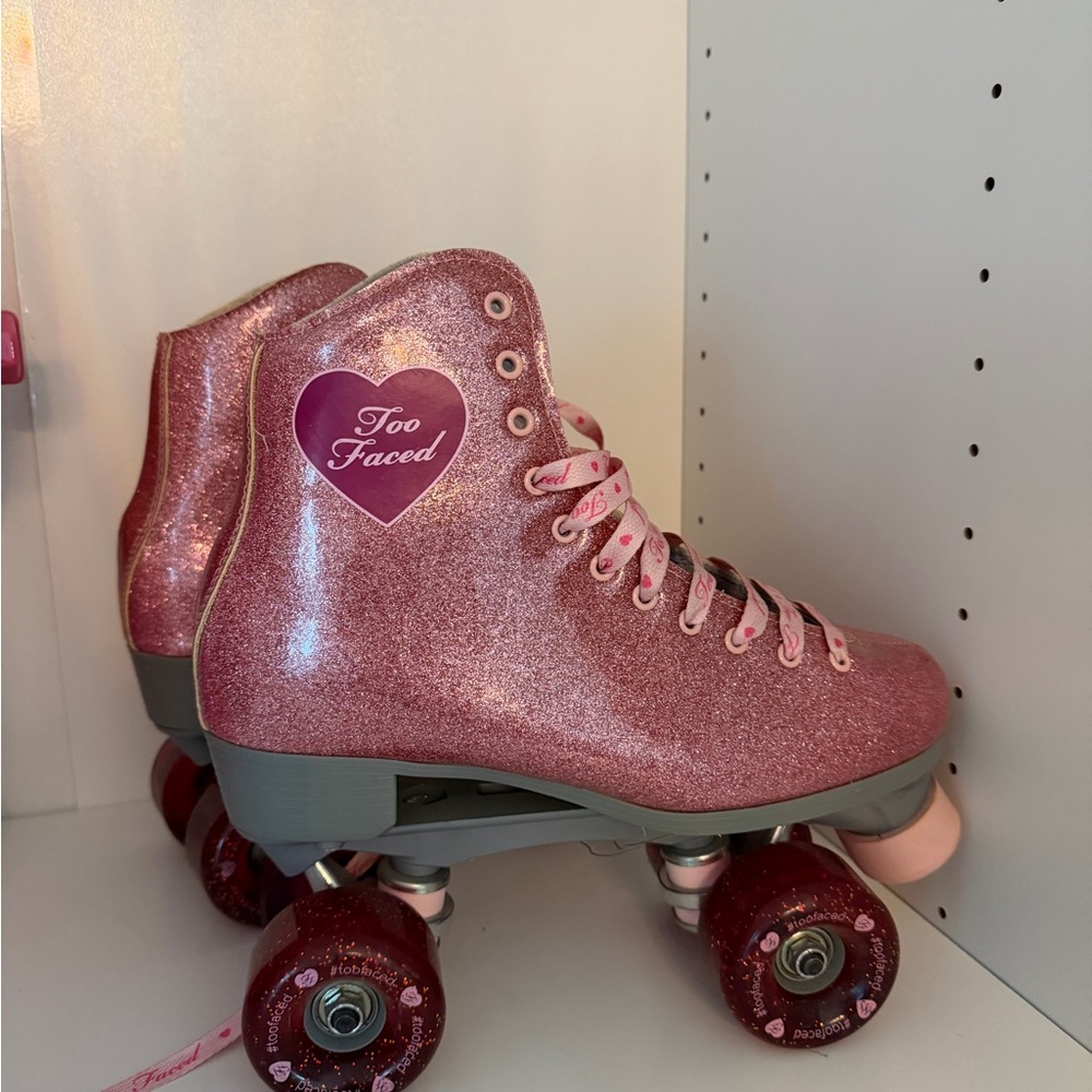 Too Faced Sparkling Pink Roller Skates